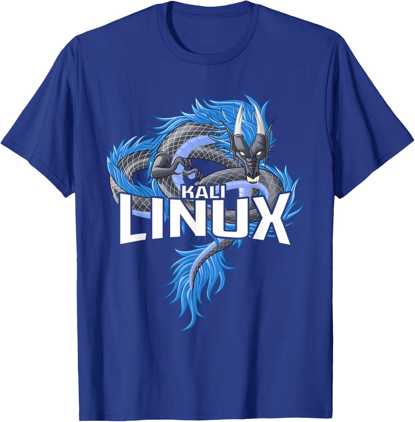 Kali Linux Dragon Artistic Representation T-Shirt - T-Shirt | Royal