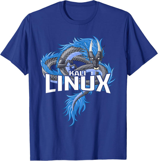 Kali Linux Dragon Artistic Representation T-Shirt - T-Shirt | Royal