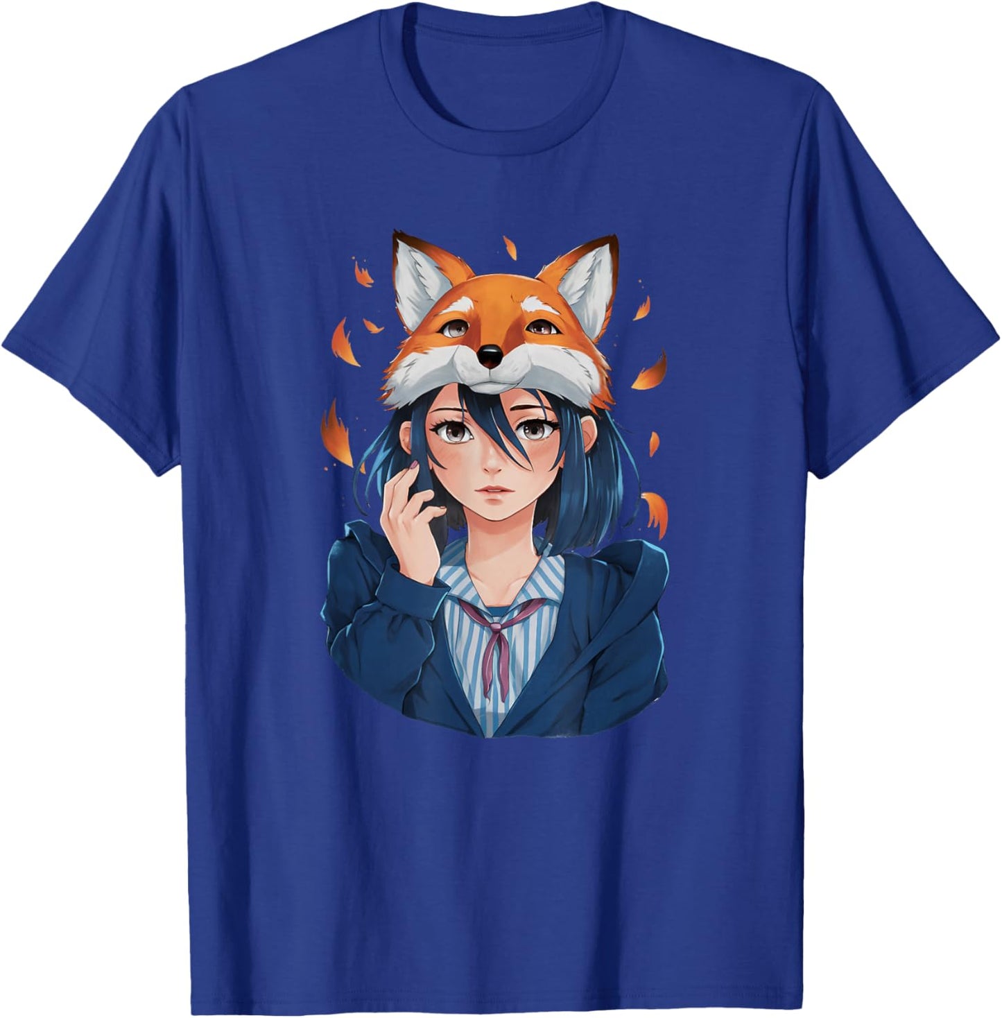 Anime Girl Therian Fox Mask T-Shirt - T-Shirt | Royal