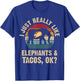 Elephants and Tacos lover Cinco de mayo Taco Tuesday Cute T-Shirt - T-Shirt | Royal