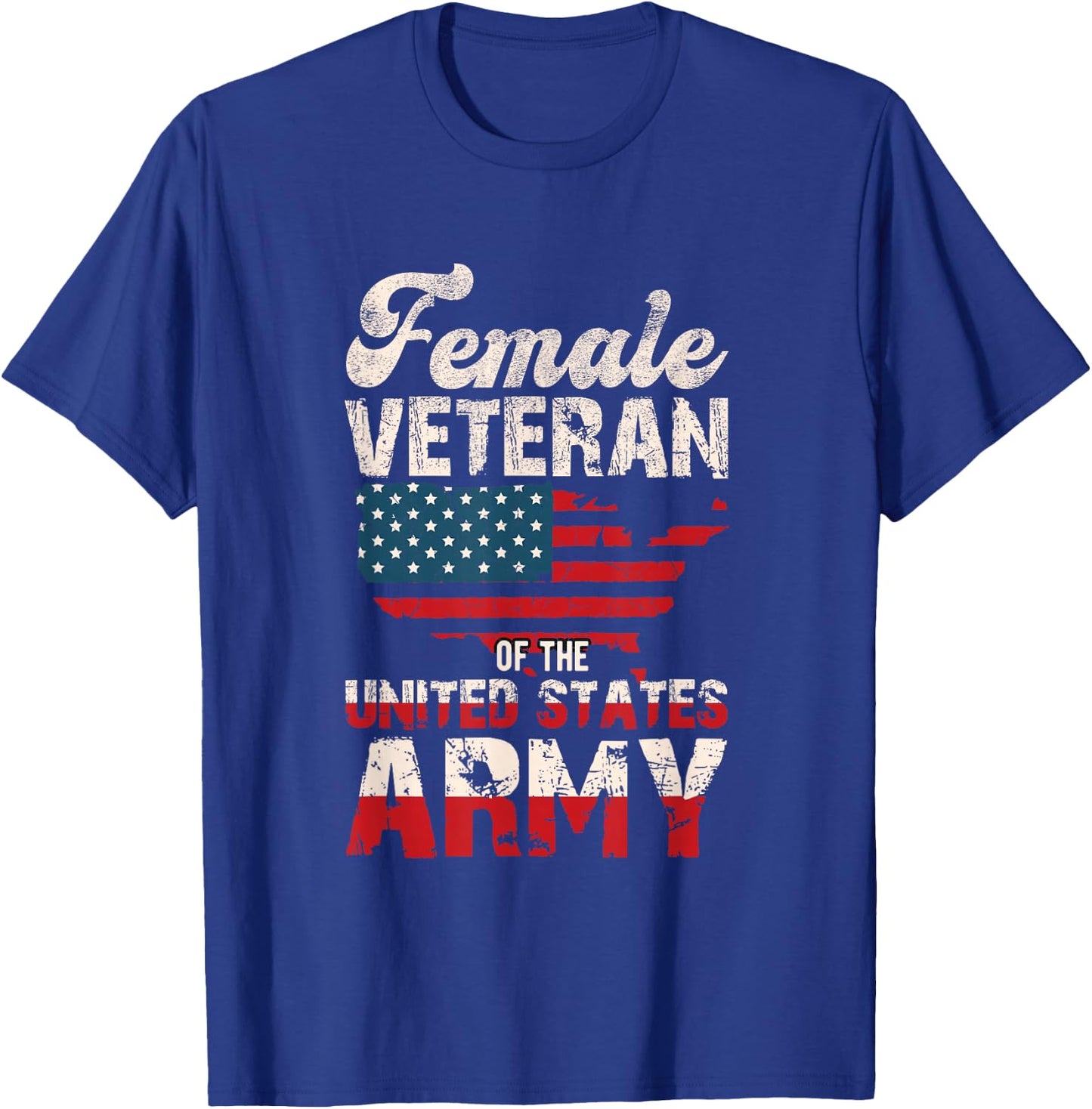Female Veteran Veterans Day T-Shirt - T-Shirt | Royal