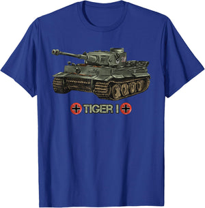 World War 2 German Tank Tiger I (1) gift memorabilia T-Shirt - T-Shirt | Royal