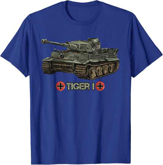World War 2 German Tank Tiger I (1) gift memorabilia T-Shirt - T-Shirt | Royal