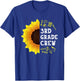 Sunflower 3rd Grade Crew Students Kids Team Back To School T-Shirt - T-Shirt | Royal