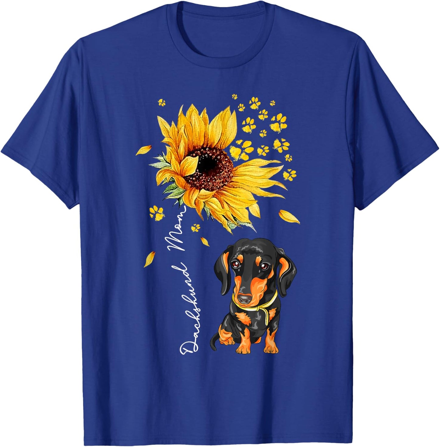 Sunflower Dachshund Mom Dog Lover Gifts T-Shirt - T-Shirt | Royal