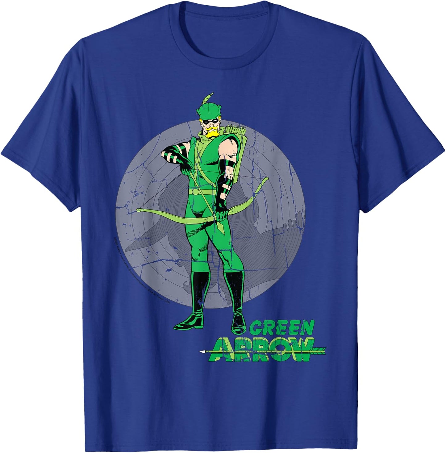 DC Comics Green Arrow Target Background T-Shirt - T-Shirt | Royal