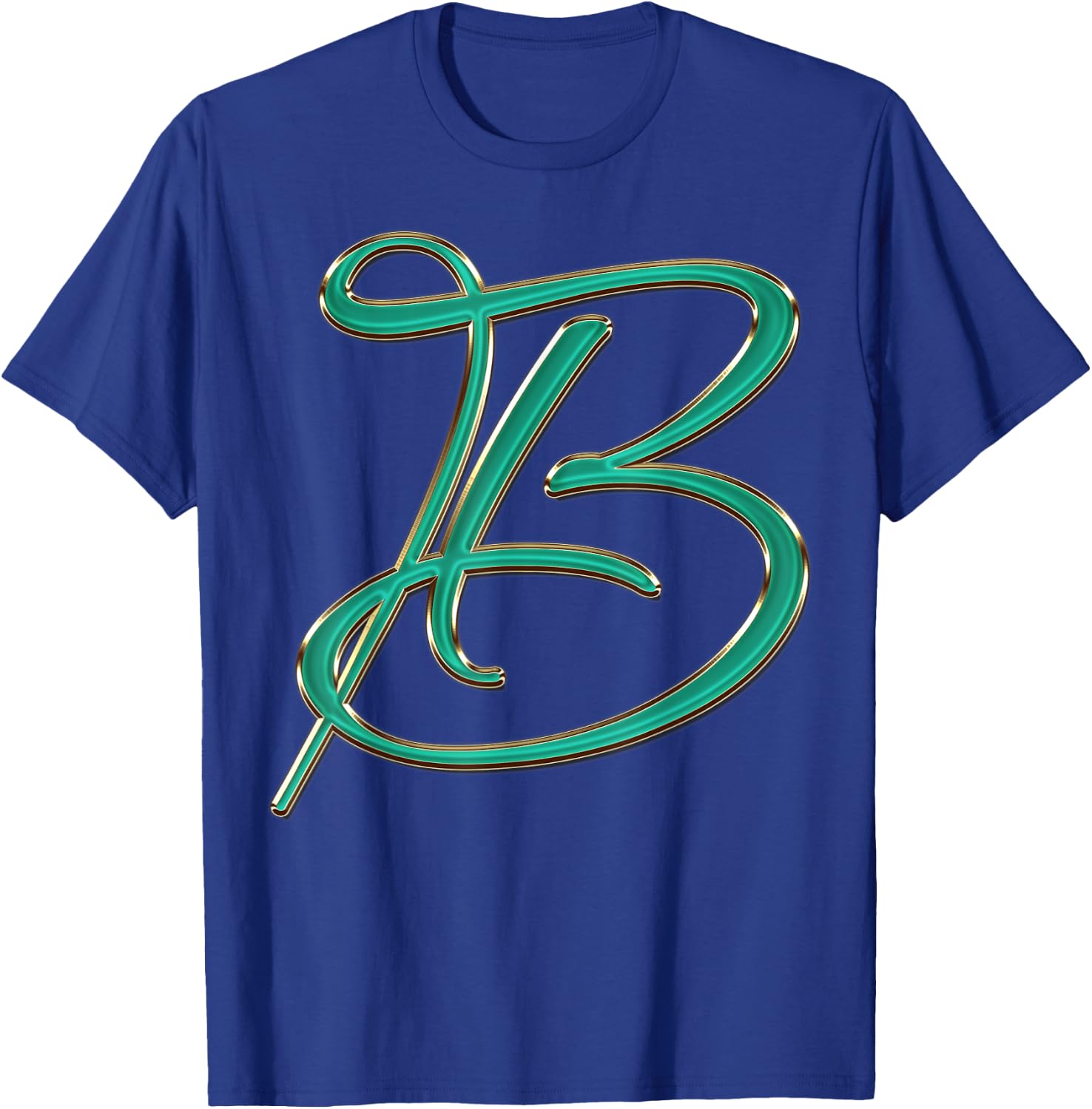 Monogram Initial Letter B T-Shirt - T-Shirt | Royal