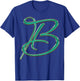 Monogram Initial Letter B T-Shirt - T-Shirt | Royal