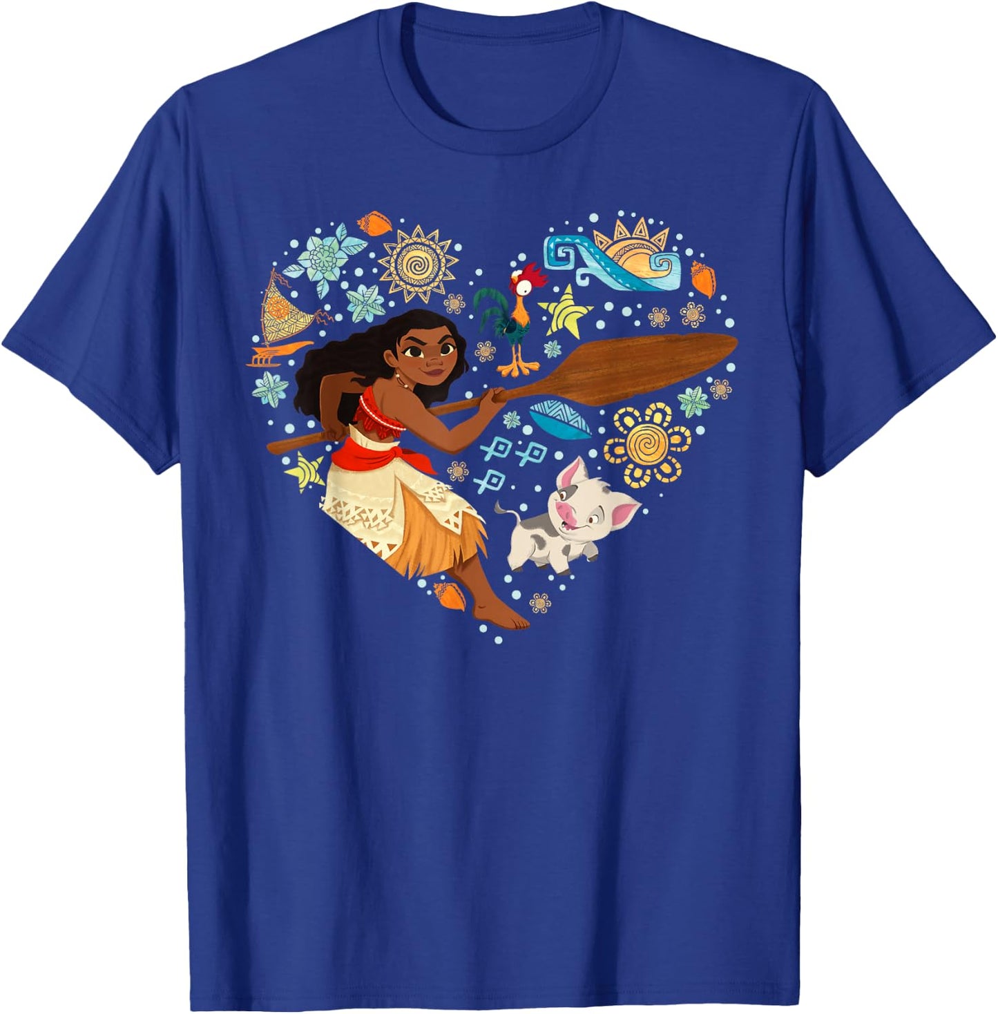 Disney Princess Moana HEI HEI Pua Collage Heart Small T-Shirt - T-Shirt | Royal