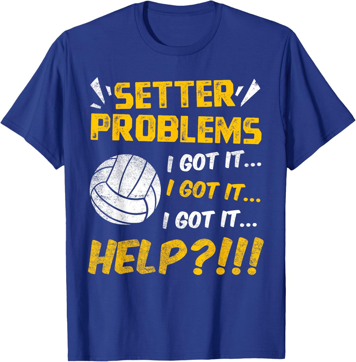 Volleyball Setter Team Sport Lover Player Quarterback Fan T-Shirt - T-Shirt | Royal