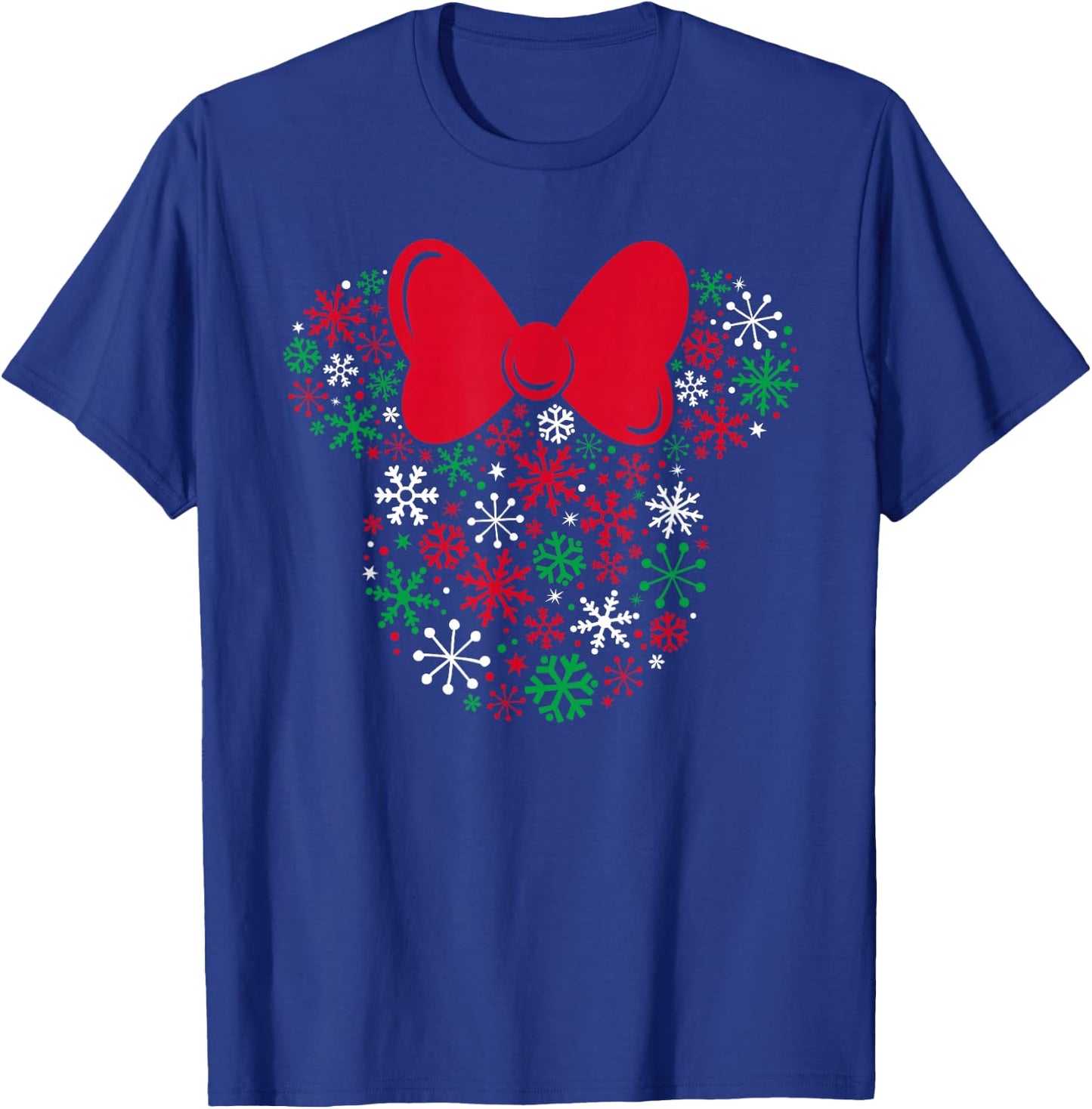 Disney Minnie Mouse Icon Holiday Snowflakes T-Shirt - T-Shirt | Royal