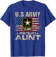 Vintage U.S Army Proud Aunt With American Flag T-Shirt - T-Shirt | Royal