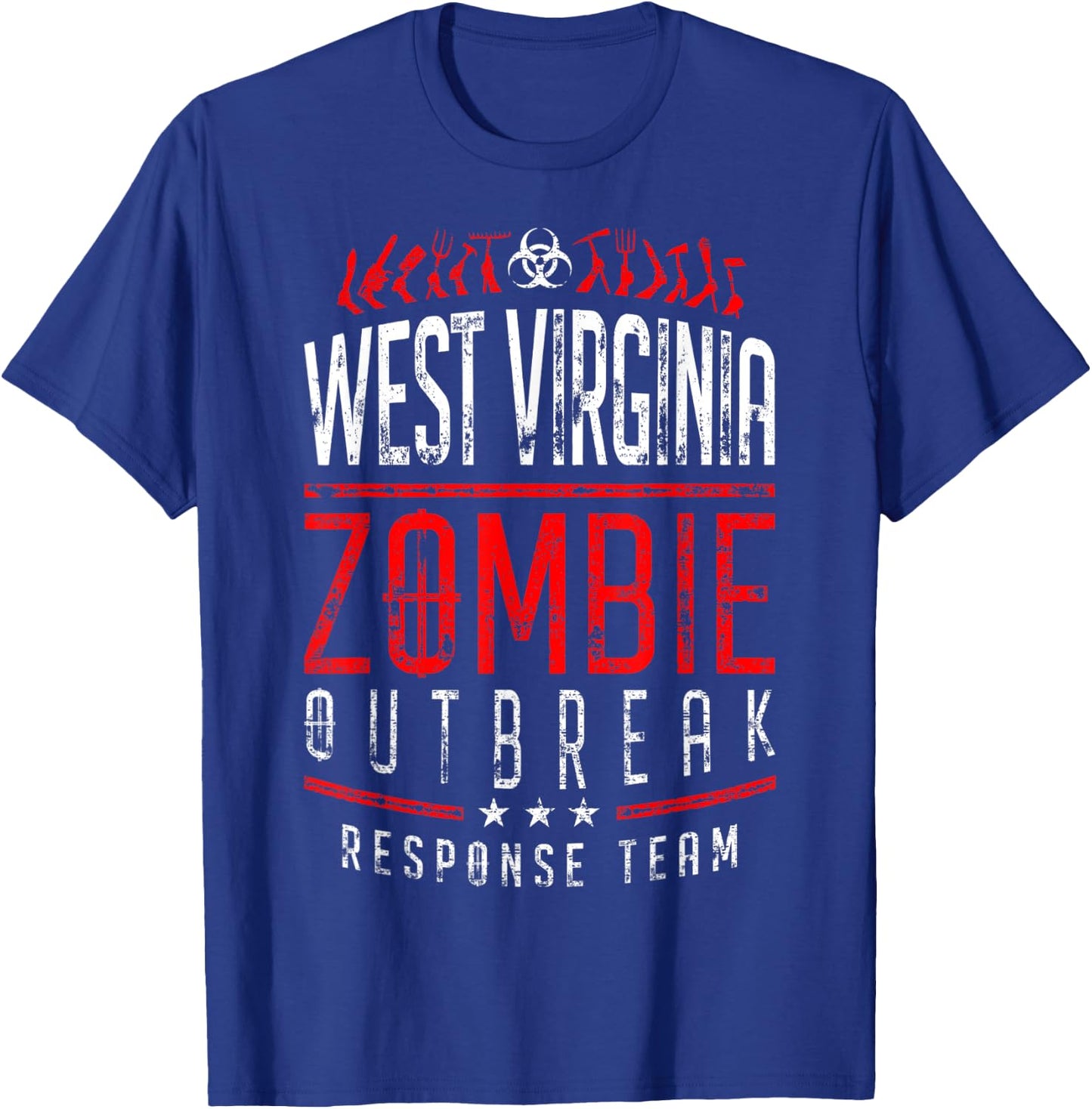 West Virginia Zombie Outbreak Response Team Halloween T-Shirt - T-Shirt | Royal