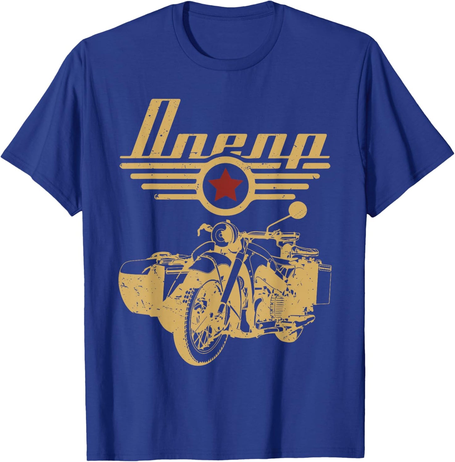 Dnepr motorcycle offroad motorcyclist T-Shirt - T-Shirt | Royal