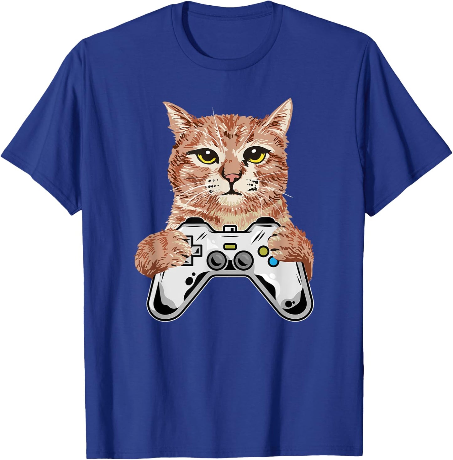Video Games for Kids Adults Cat Lover Girls Boys Funny Gamer T-Shirt - T-Shirt | Royal