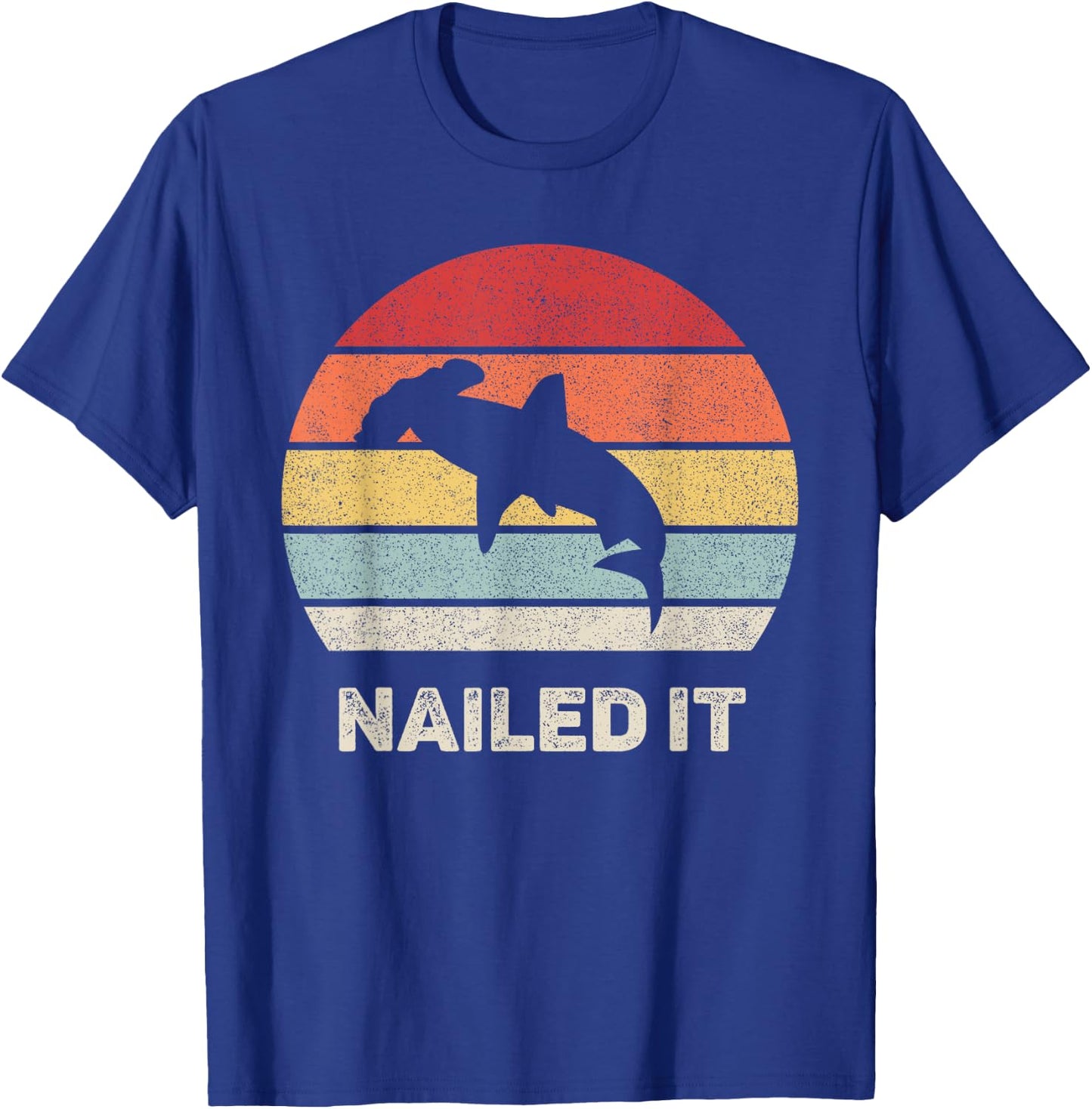 Retro Nailed It Hammerhead Shark Funny Shark T-Shirt - T-Shirt | Royal