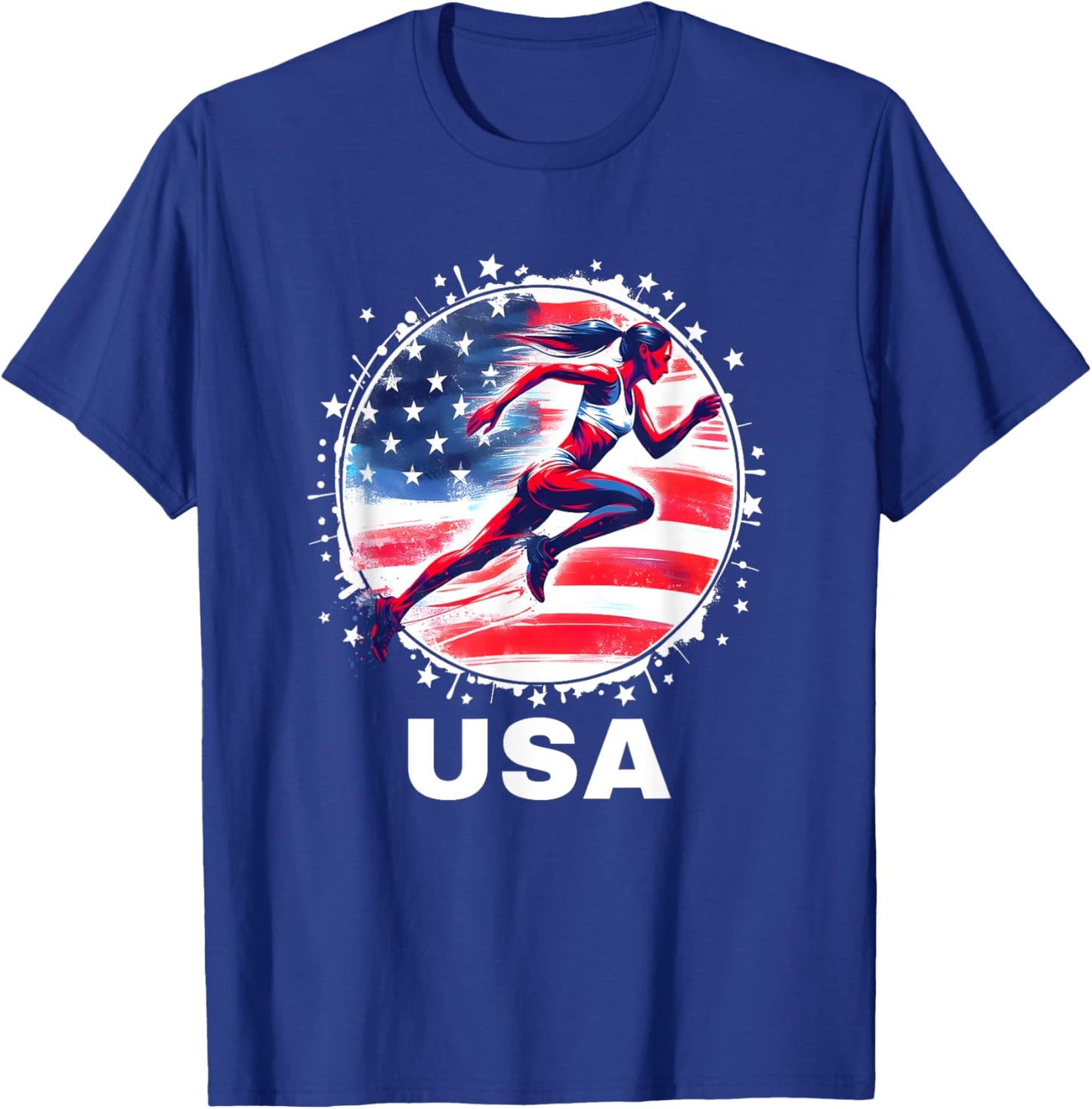 Track and Field USA Team Men Women Kids Track Apparel USA T-Shirt - T-Shirt | Royal