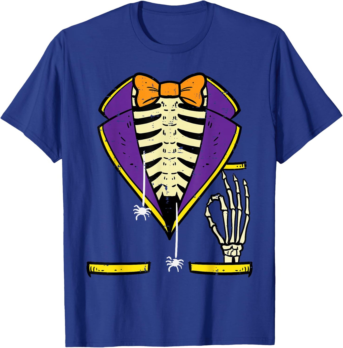 Halloween Tuxedo Skeleton Costume Men Boys Kids Toddler Men T-Shirt - T-Shirt | Royal