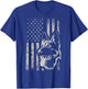 Patriotic German Shepherd American Flag 4th of July Shepherd T-Shirt - T-Shirt | Royal