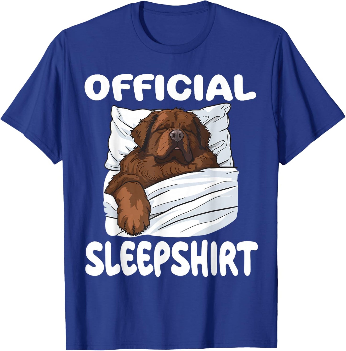Newfoundland Dog Official Sleepshirt Pajamas Nightgown T-Shirt - T-Shirt | Royal