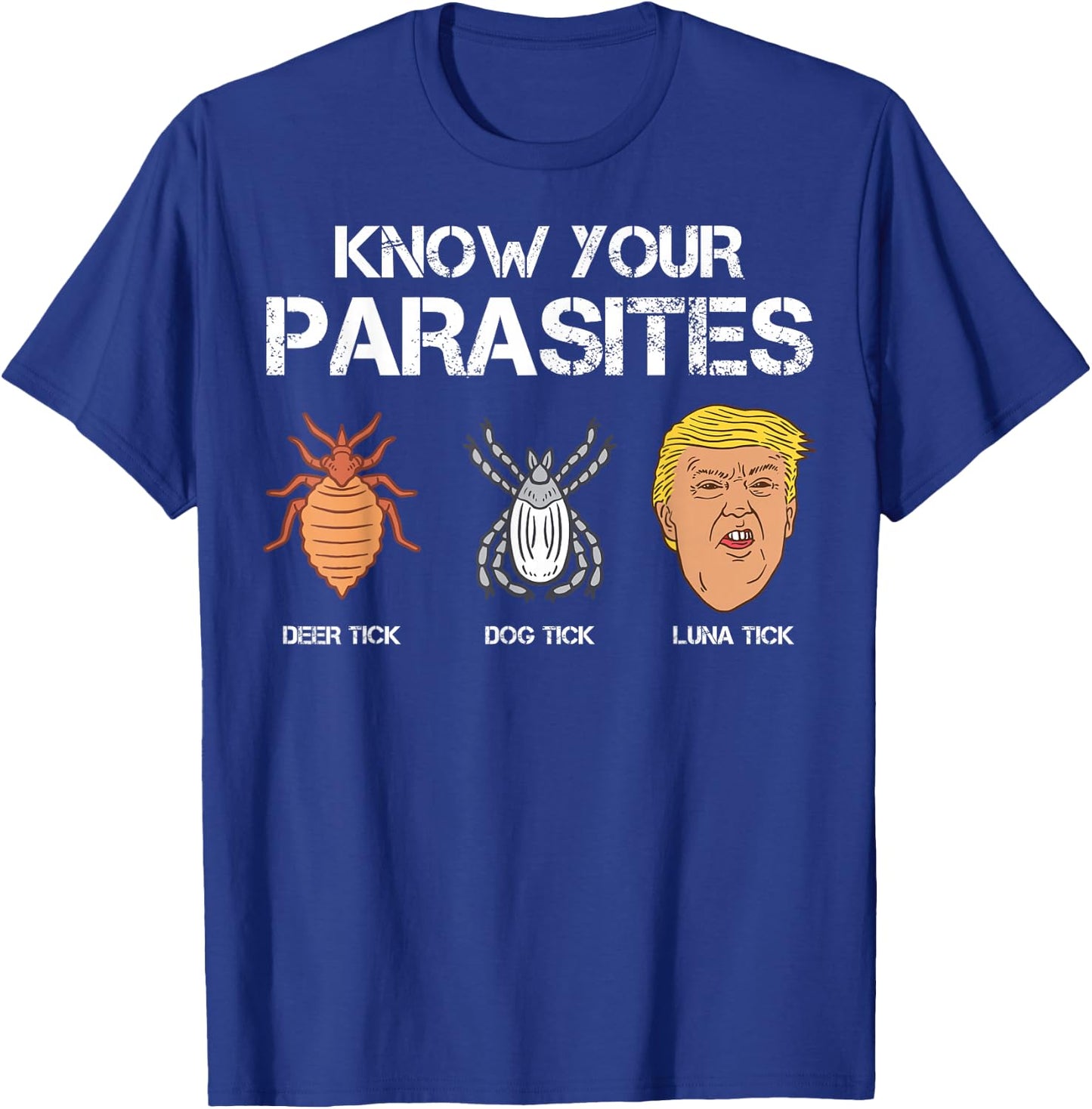 Know Your Parasites Anti Trump USA President Election 2020 T-Shirt - T-Shirt | Royal