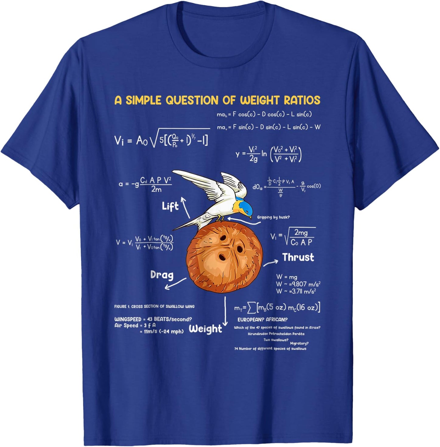 A Simple Question Of Weight Ratios Funny Math Teacher T-Shirt - T-Shirt | Royal