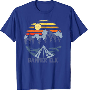 Banner Elk, North Carolina Blue Ridge Mountains Camping T-Shirt - T-Shirt | Royal