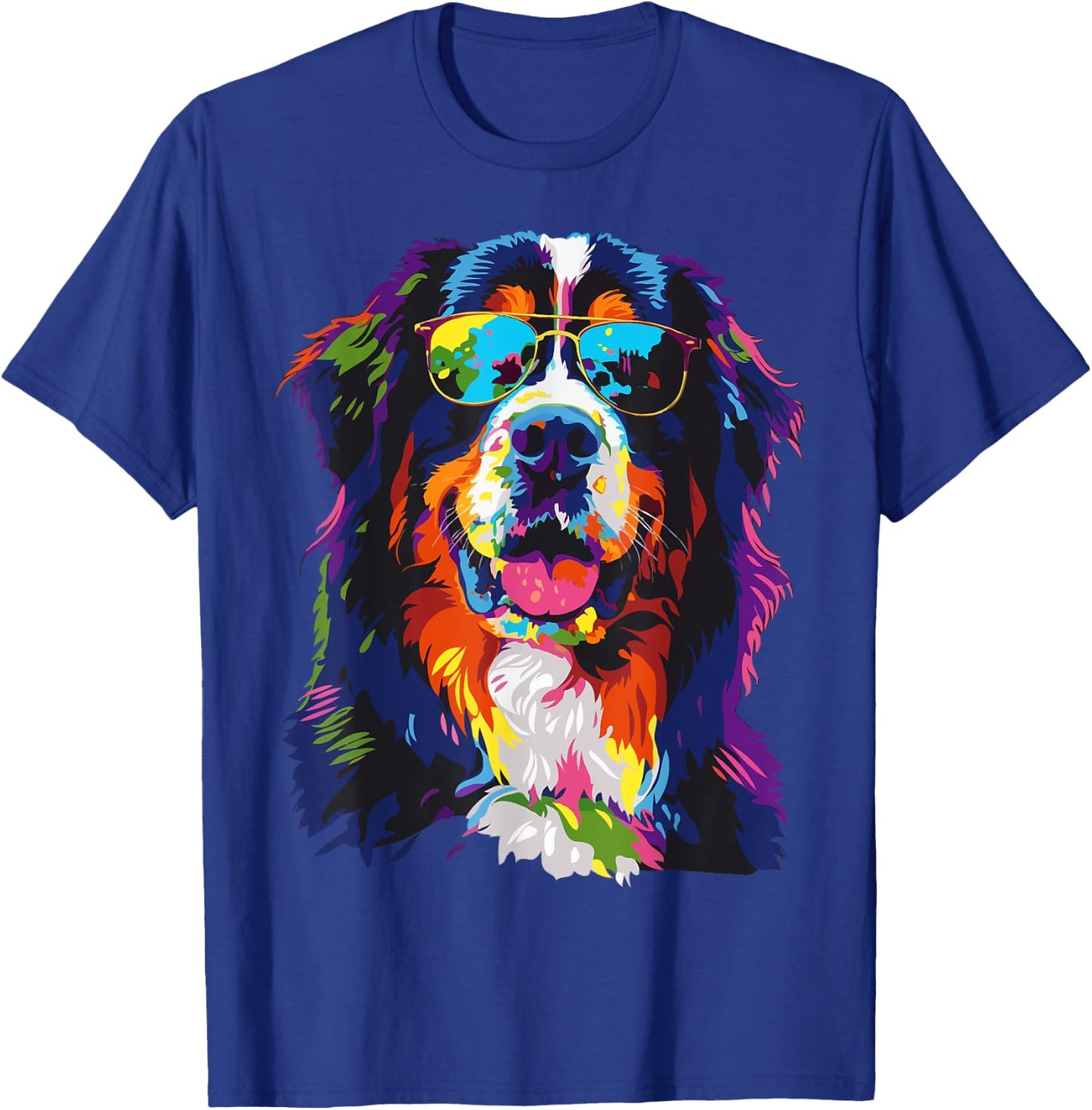 Bernese Mountain Dog Lover Pop Art Funny Mountain Dog T-Shirt - T-Shirt | Royal