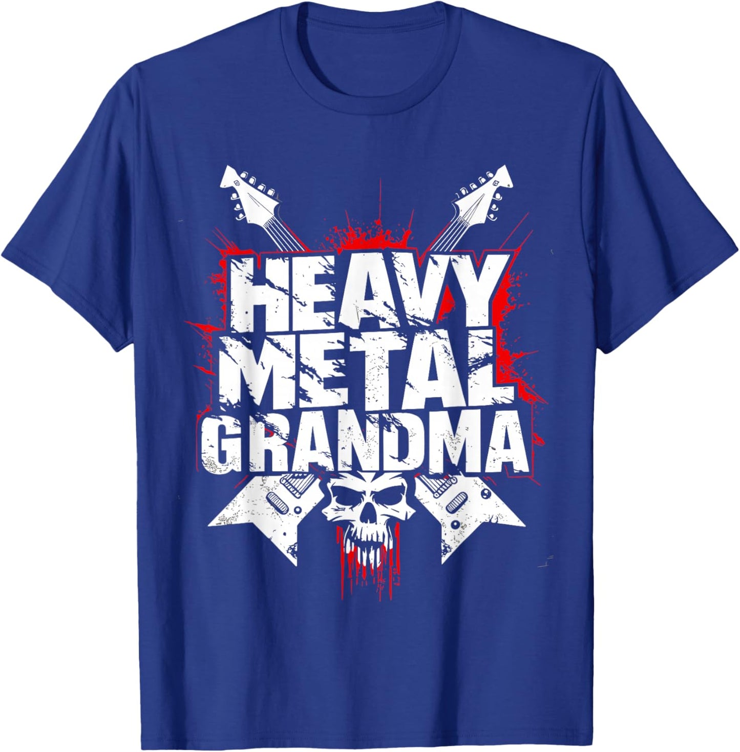 Heavy Metal Grandma - Metalhead Funny Grandmother T-Shirt - T-Shirt | Royal