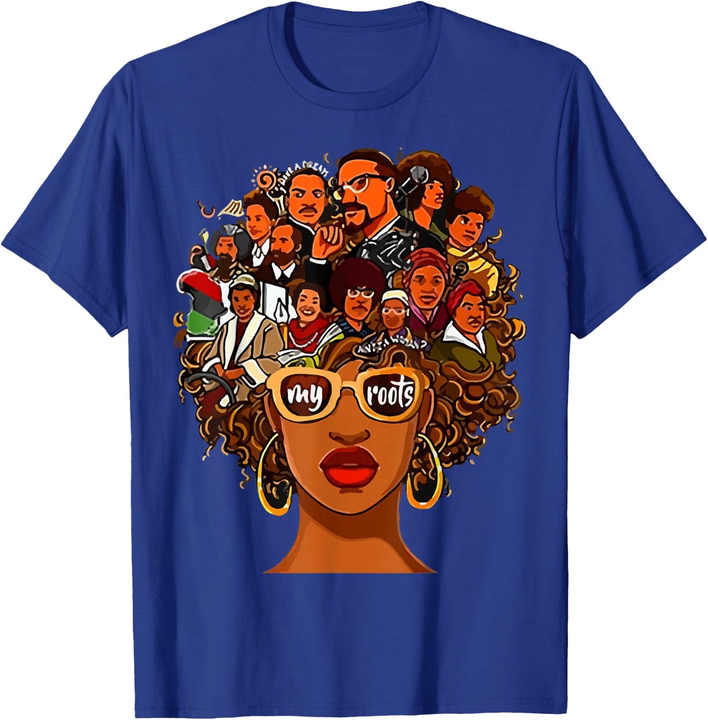 I Love My Roots Back Powerful History Month Pride DNA Gift T-Shirt - T-Shirt | Royal
