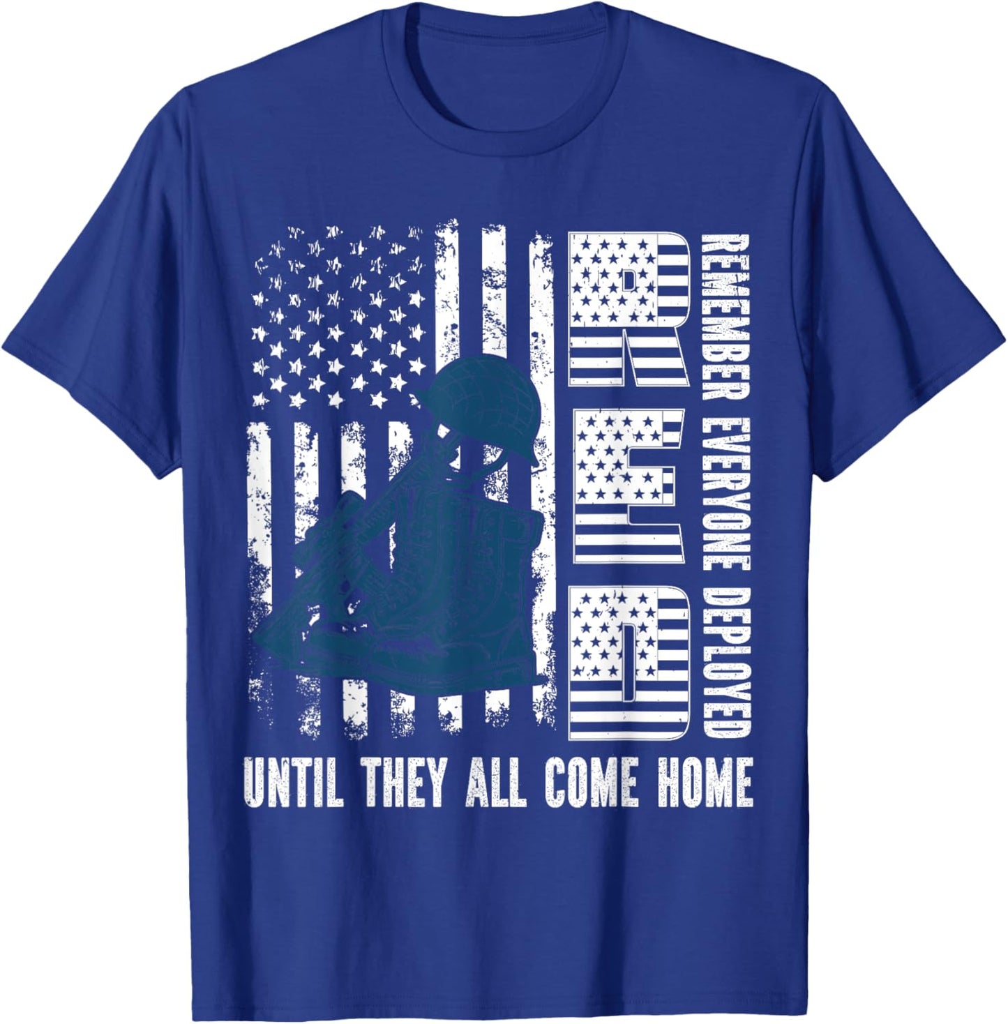 Red Friday Military We Wear Red Support Our troops US Flag T-Shirt - T-Shirt | Royal