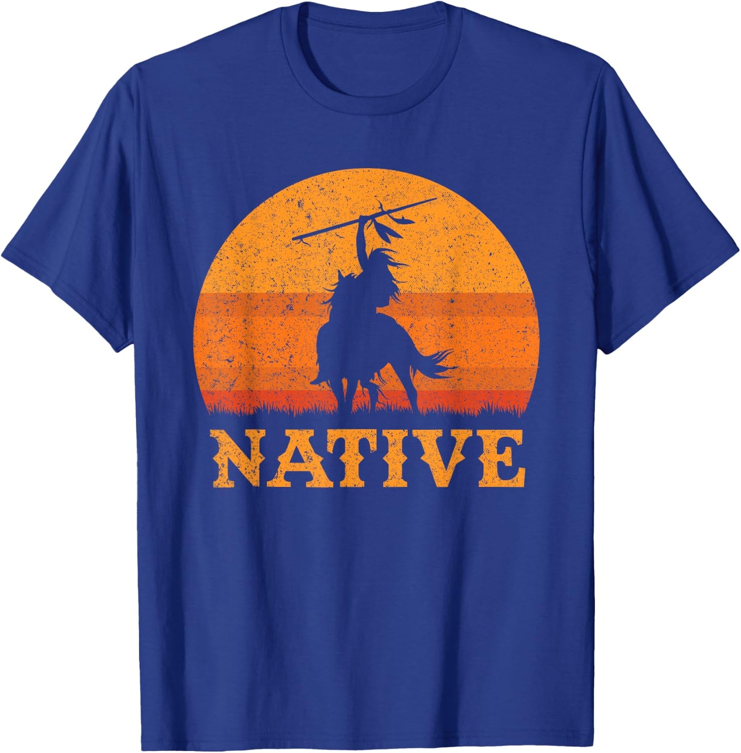 Northwest Native American Knight Pride Mountain Warrior T-Shirt - T-Shirt | Royal