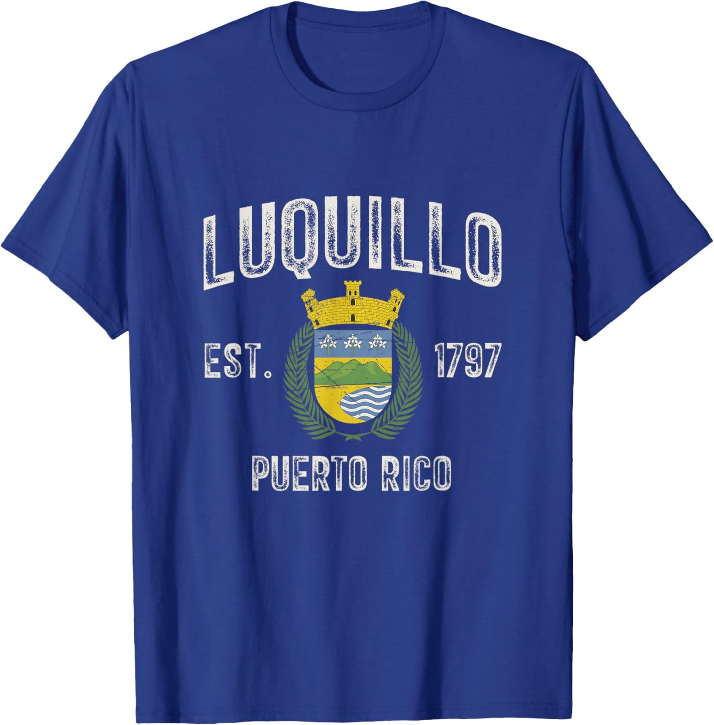 Luquillo City In Puerto Rico Est 1797, Luquillo Armorial T-Shirt - T-Shirt | Royal