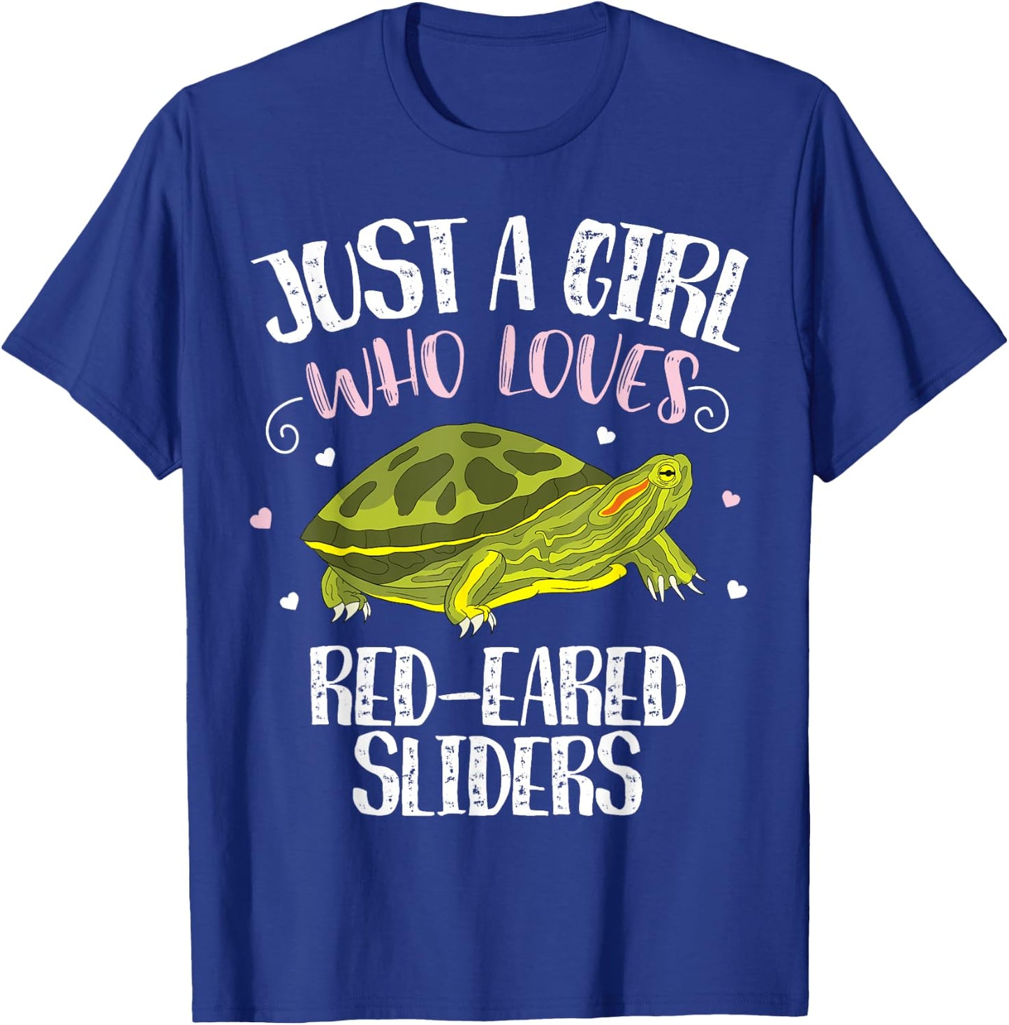 Just A Girl Who Loves Red-Eared Sliders Funny Slider Turtle T-Shirt - T-Shirt | Royal