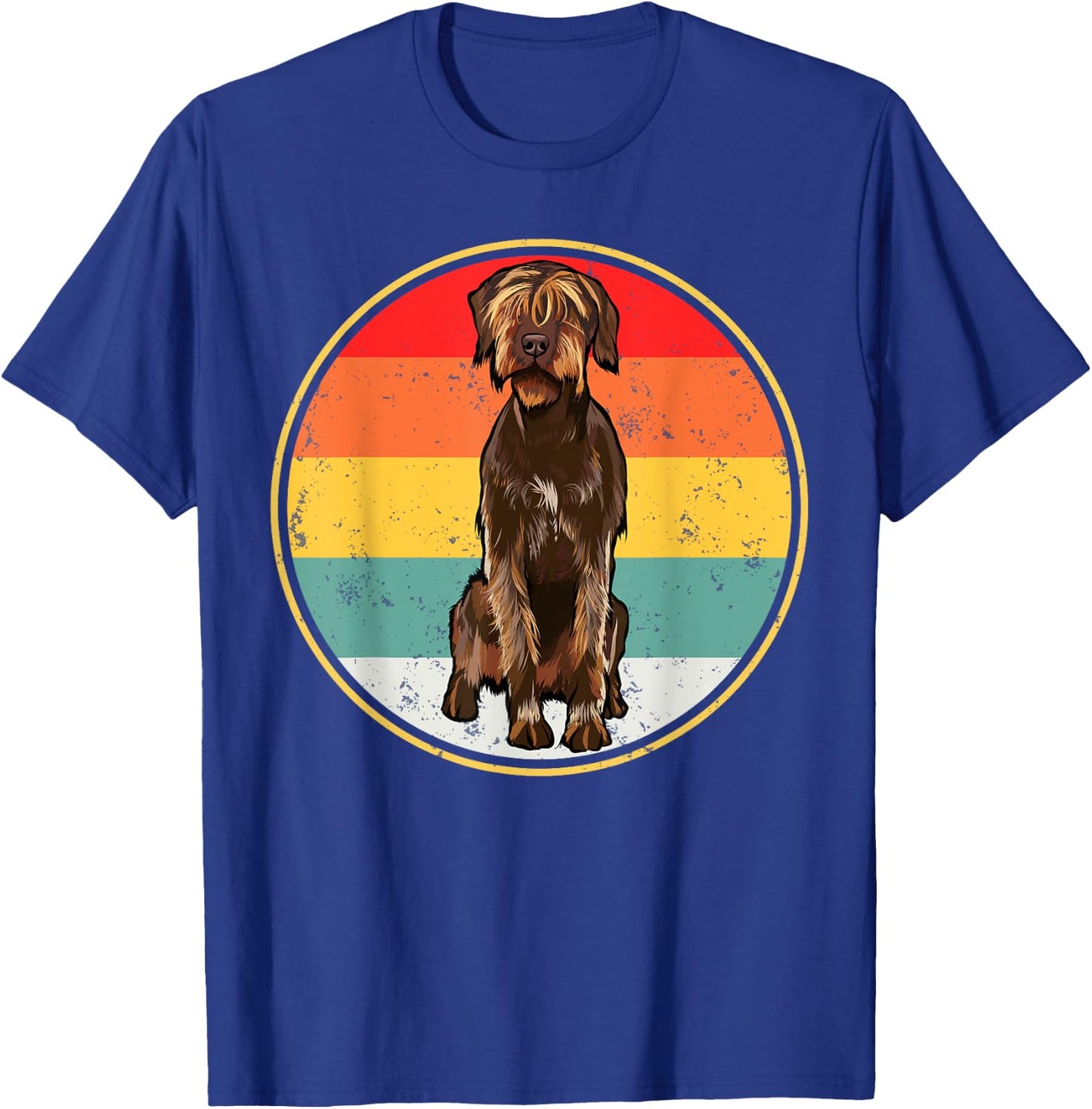 Vintage Retro Sunset Wirehaired Pointing Griffon Dog Women T-Shirt - T-Shirt | Royal