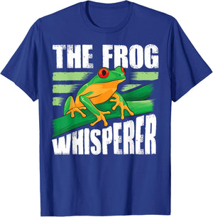 Funny The Frog Whisperer Gift | Cute Bullfrog Fan Boys Girls T-Shirt - T-Shirt | Royal