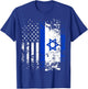 Proud Israeli USA Flag Patriotic Pride American Israel Flag T-Shirt - T-Shirt | Royal