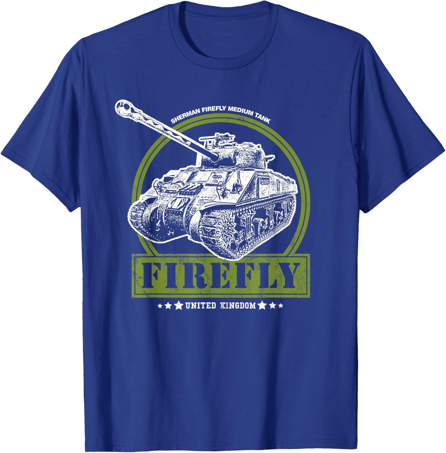 WW2 Sherman Firefly T-Shirt - T-Shirt | Royal
