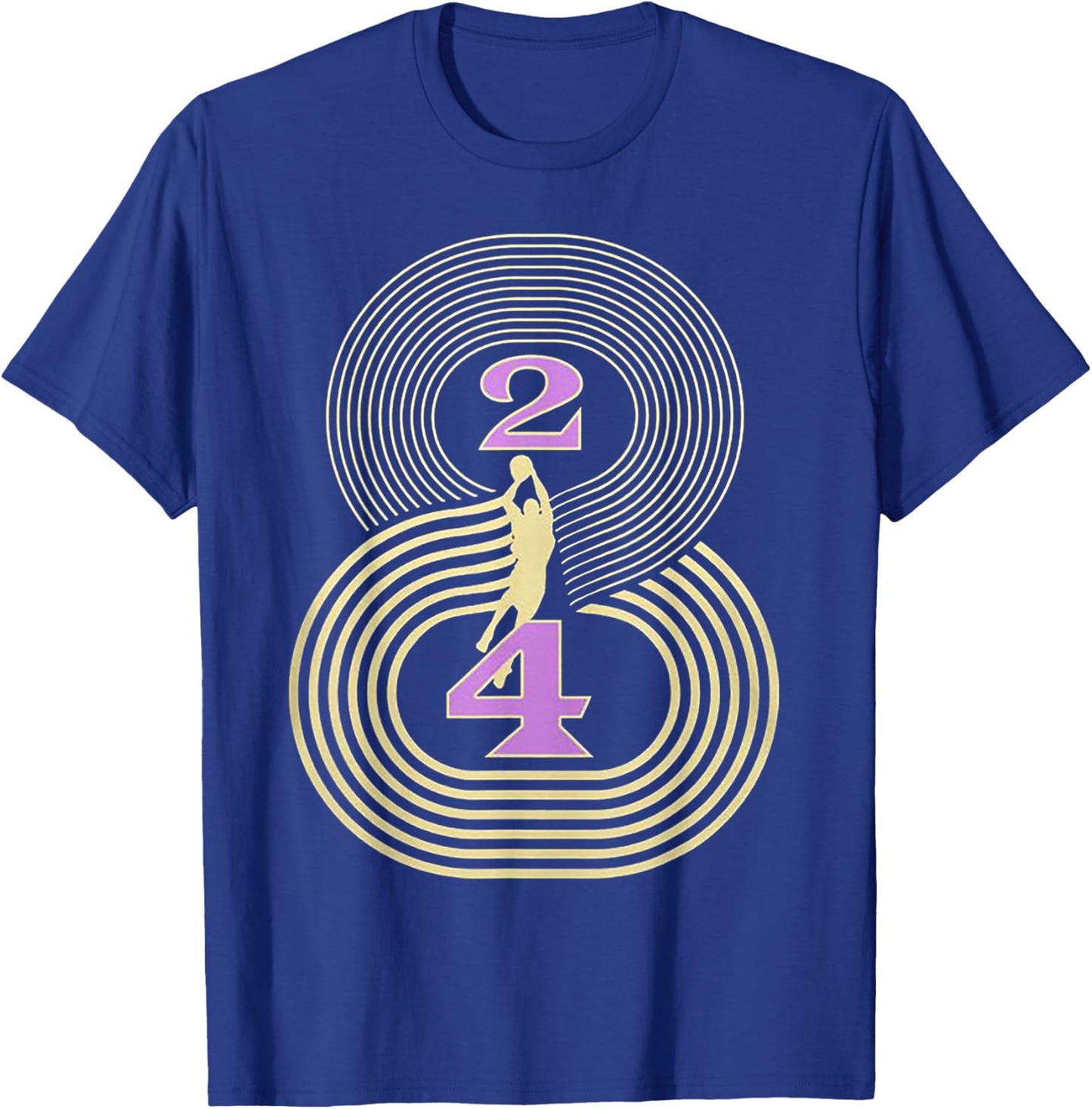 Number 8 and 24 Basketball Sport Memorial T-Shirt - T-Shirt | Royal