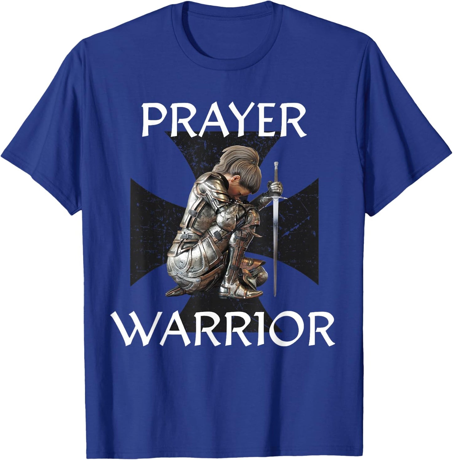 Christian Bible Verse Religious Gifts Women Prayer Warrior T-Shirt - T-Shirt | Royal