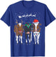 Reindeer Santa Cows Funny Farm Christmas Animal Lover PJ T-Shirt - T-Shirt | Royal