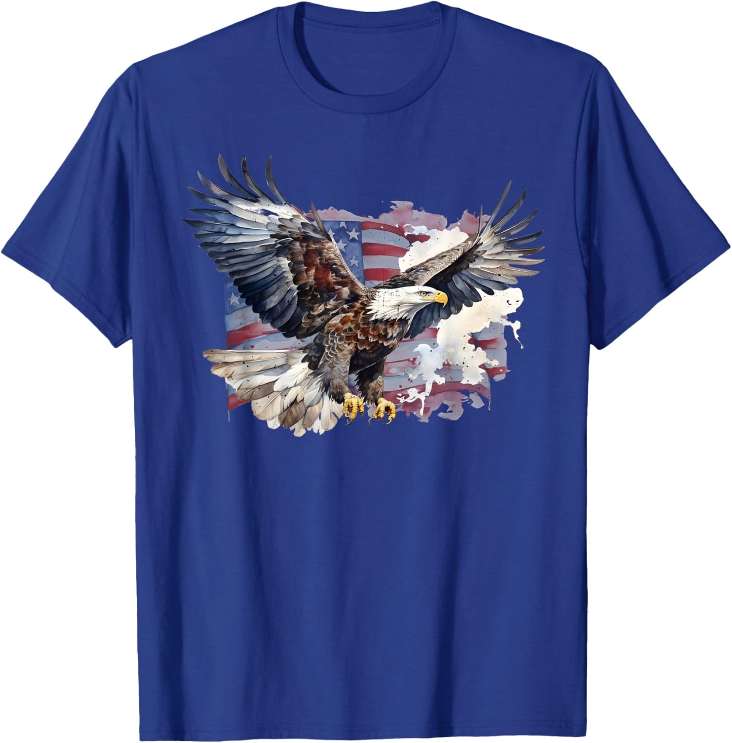 American Nature Bald Eagle Mullet US Flag Patriot Bird Lover T-Shirt - T-Shirt | Royal
