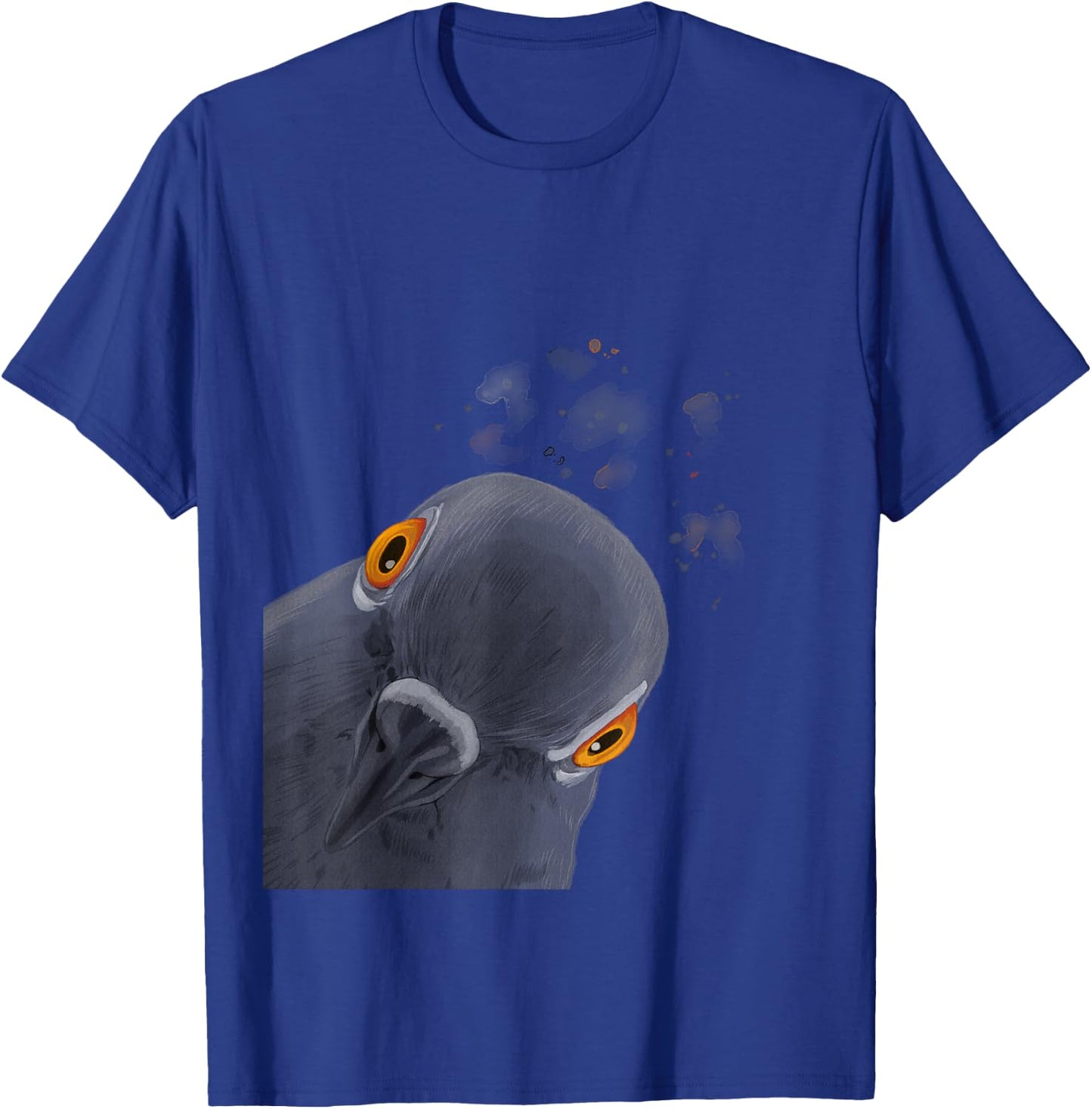 Funny Curious Pigeon T-Shirt - T-Shirt | Royal