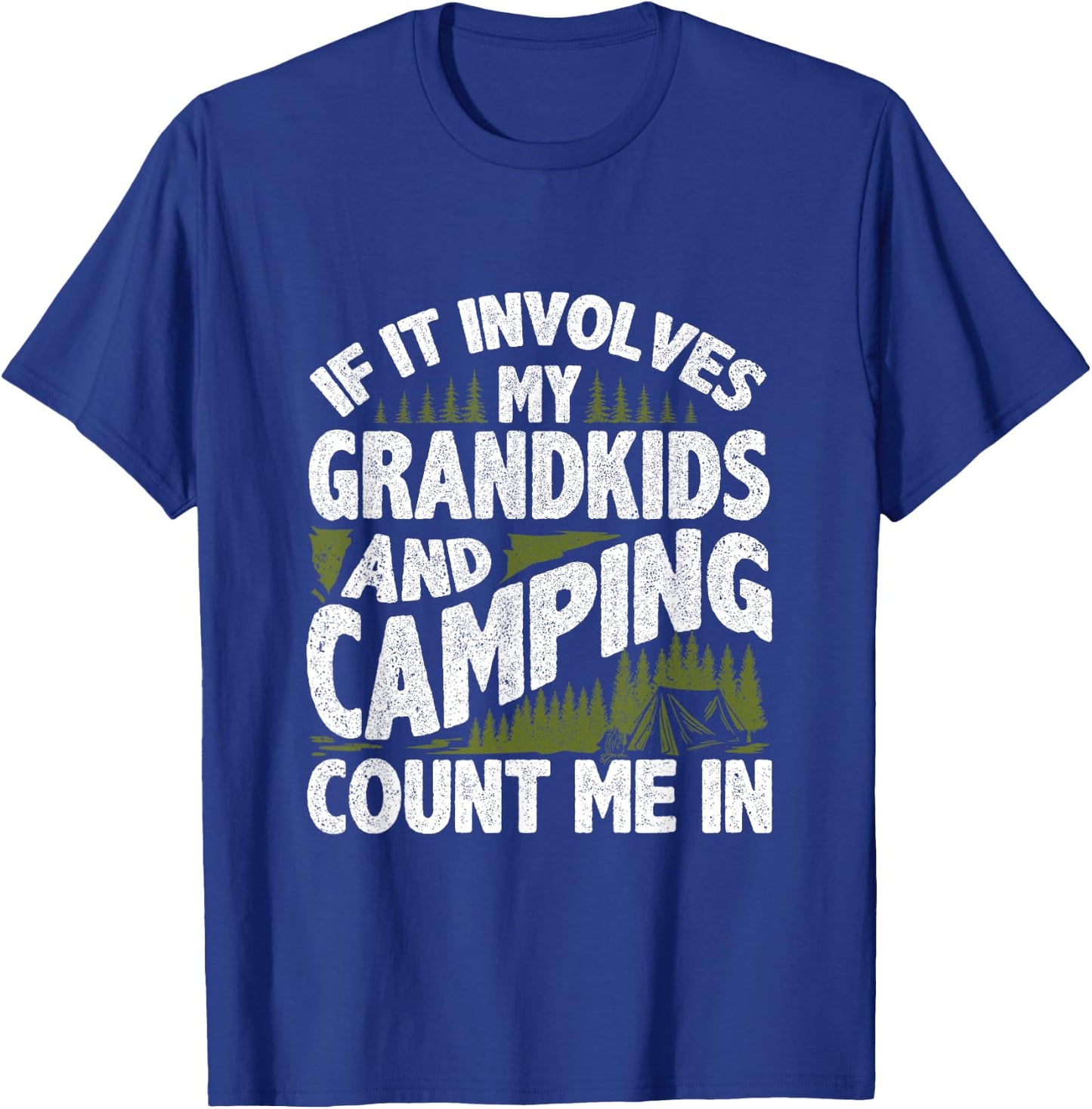 Camping Shirt Grandpa Camper RV Camping Vacation Grandma T-Shirt - T-Shirt | Royal