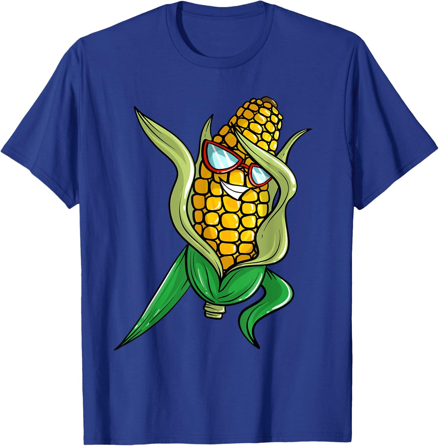 Funny Dabbing Corn Gift | Cute Dancing Farmers Men Women T-Shirt - T-Shirt | Royal