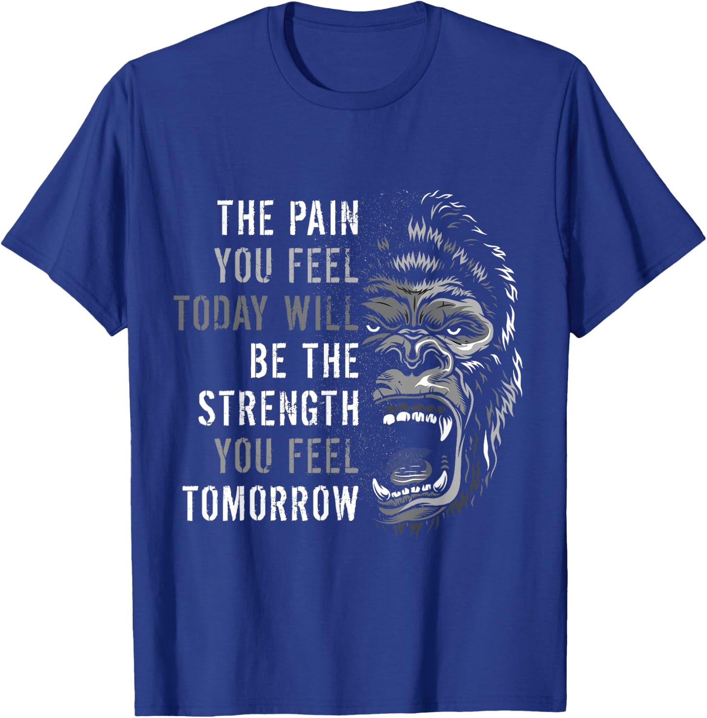 Motivation Workout And Gym Quotes Gorilla Mindset Training T-Shirt - T-Shirt | Royal