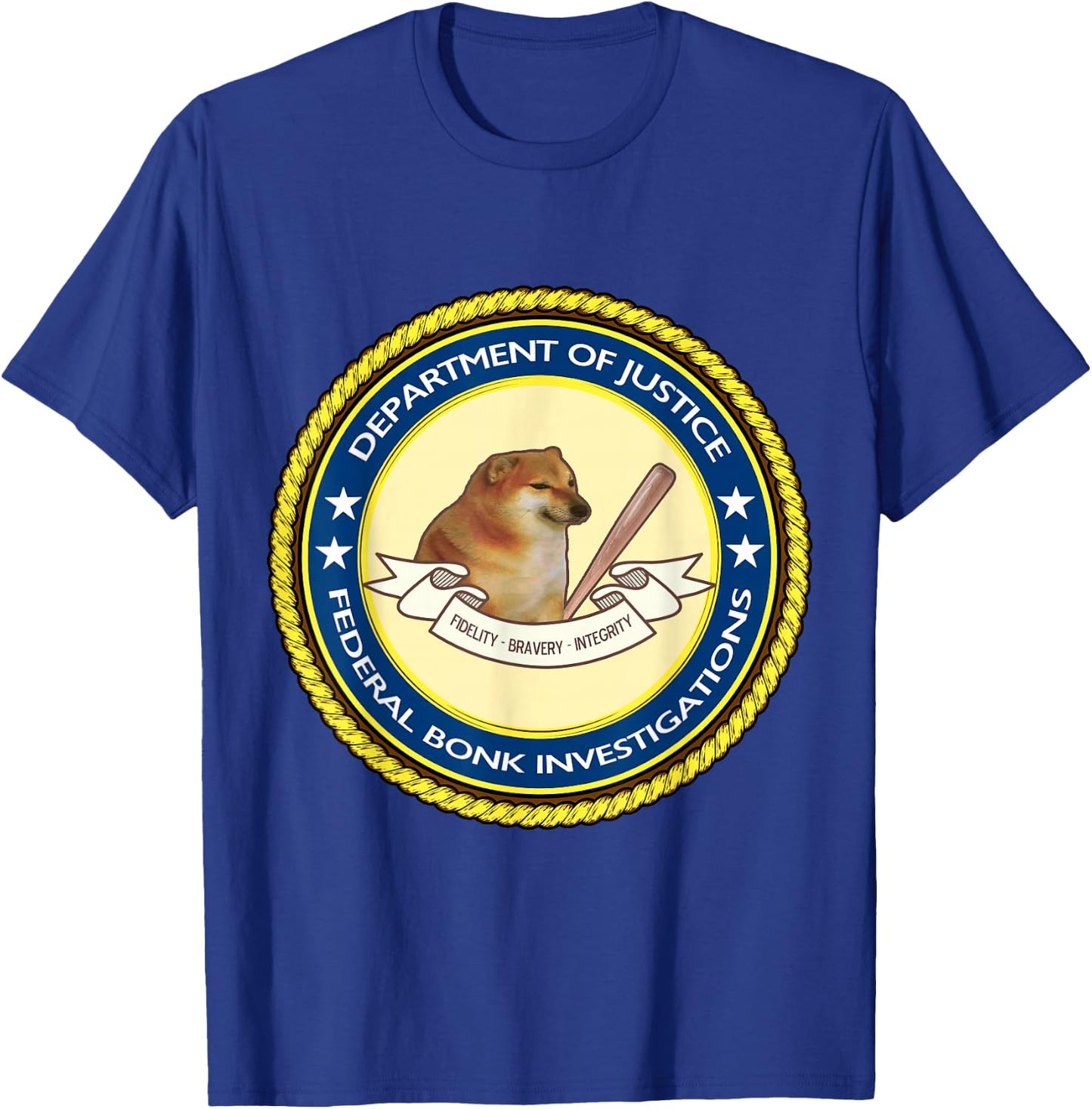 Federal Bonk Investigations - Cheems Doge Meme T-Shirt - T-Shirt | Royal