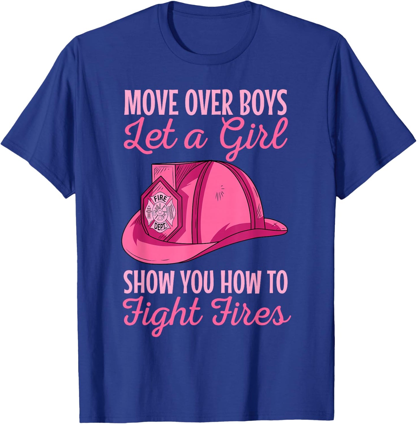 Firewoman Firefighter Women Volunteer Firefighting Rescuer Small T-Shirt - T-Shirt | Royal