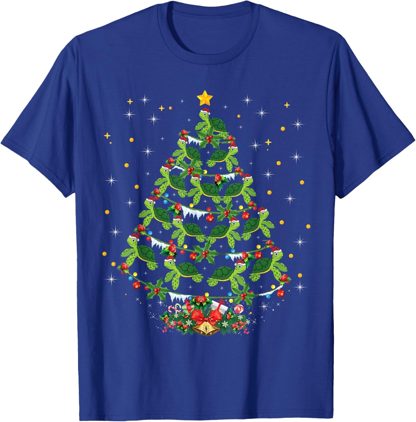 Sea Turtles Lover Xmas Gift Sea Turtle Christmas Tree T-Shirt - T-Shirt | Royal