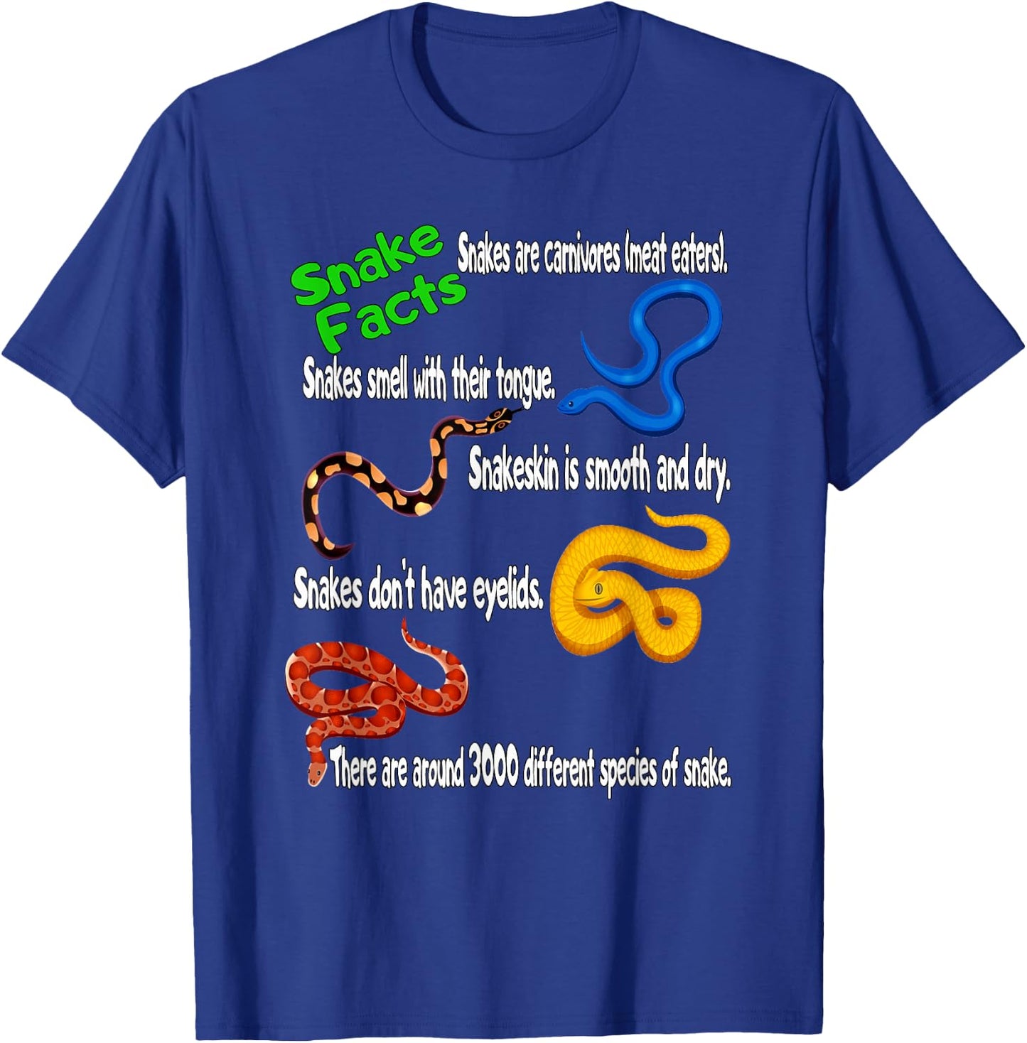 Snake Facts & Funny Boy Girl Toddler Snake Lover T-Shirt - T-Shirt | Royal